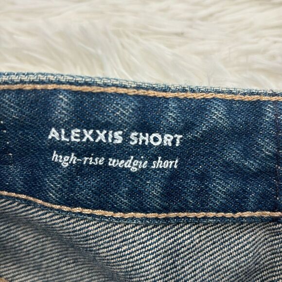 AG Denim Shorts High-Rise Distressed Wedgie Cutoffs - Picture 8 of 12